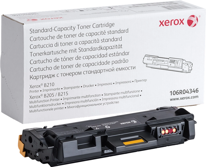 Xerox Cartuccia toner Nero a Capacità standard da 1500 Pagine per Stampante ® B210, Stampante multifunzione ® B205/ ® B215 (106R04346)