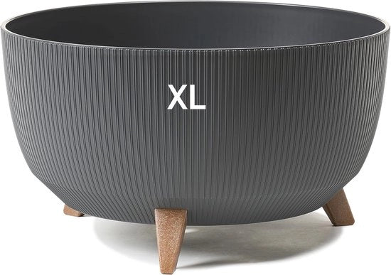 Piantagione XL con Piantine e Supporto di Pianta - Antracite - Eco-Riciclato - 47 cm
