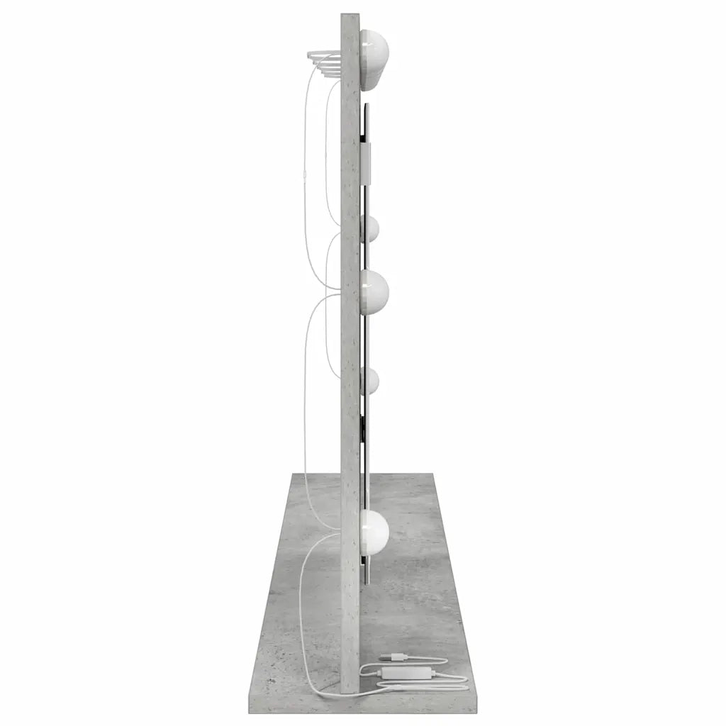 Specchio da Vanità Grigio cemento 100 x 55 x 18 cm Rettangolare 868304