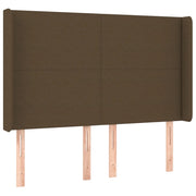 Testiera | Testata ad Orecchio MarroneScuro147x16x118/128cm inTessuto