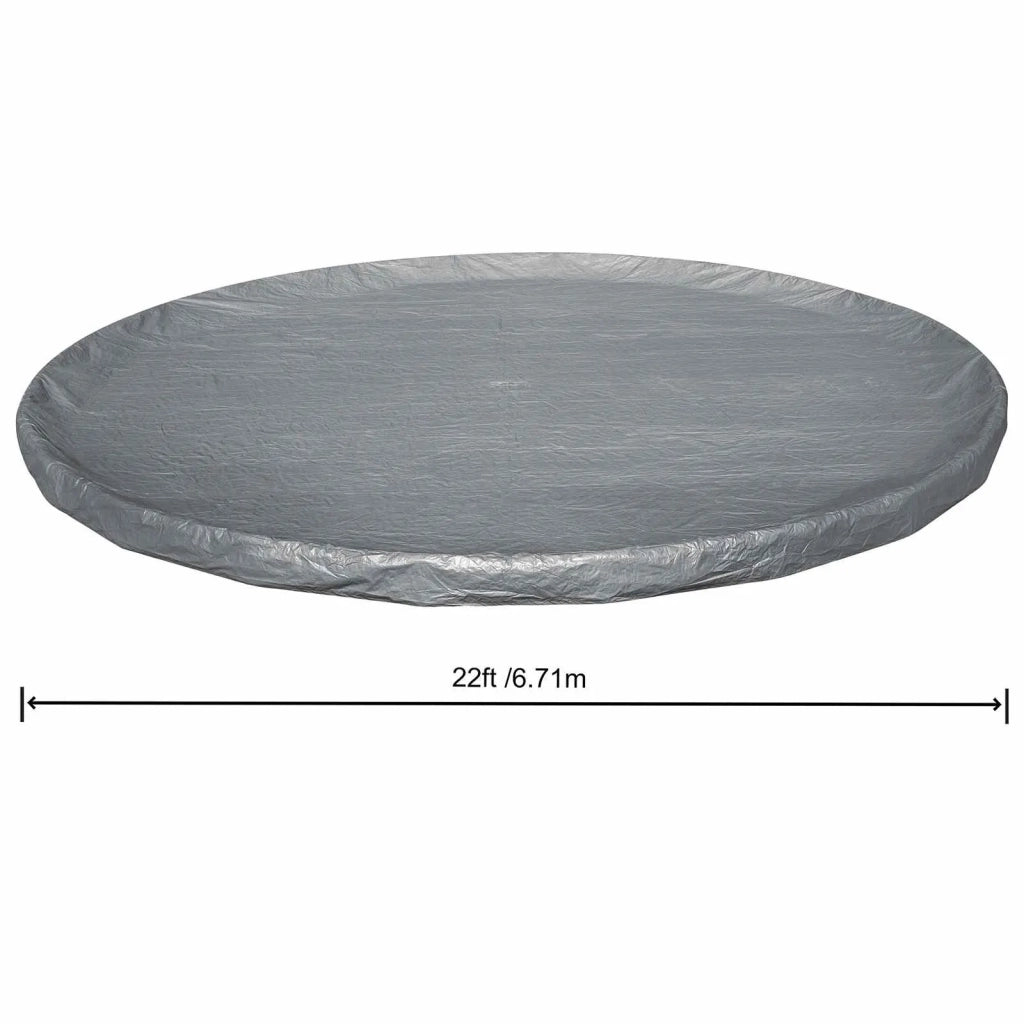 Bestway Copertura per piscina Ø6,10 m Rotondo Poliestere Grigio 42035732