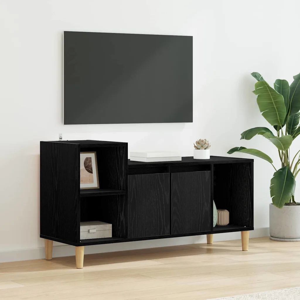 Mobile TV Rovere Nero 100 x 35 x 55 cm Legno multistrato 881023