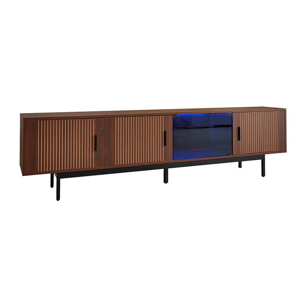 Mobile TV LED - Xylo - Texture scolpita con vetro temperato