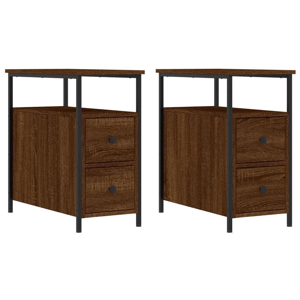 Comodini 2 pz Rovere Marrone 30x60x60 cm in Legno Multistratocod mxl 90025