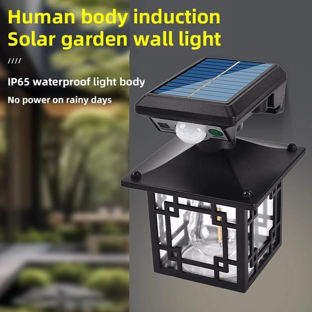Trade Shop - Luce Solare Da Esterno Sensore Movimento Ip65 Lampada Da Parete Giardino Cortile -