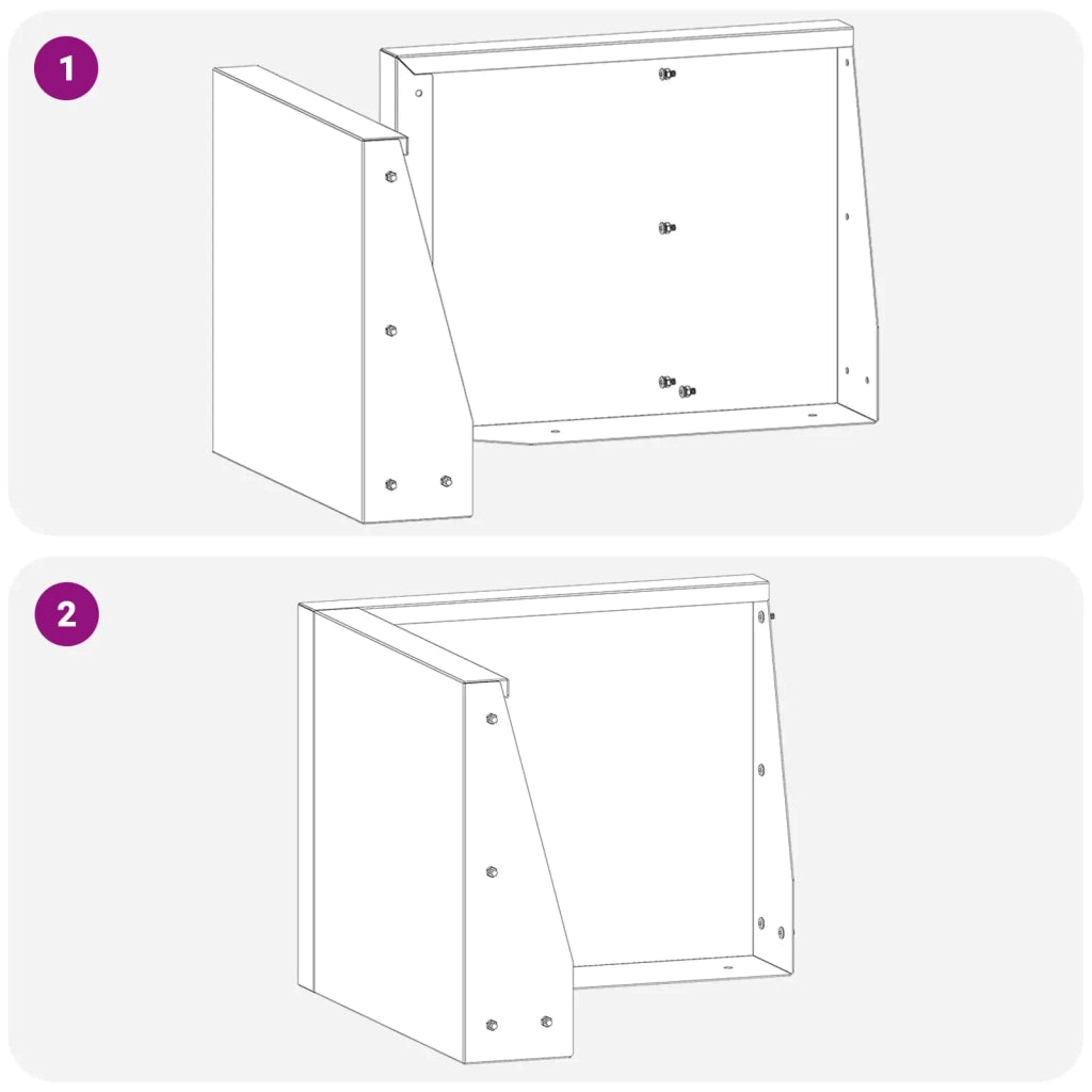 Muro di contenimento 50 x 50 x 40 cm Acciaio Inox Argento 8015221
