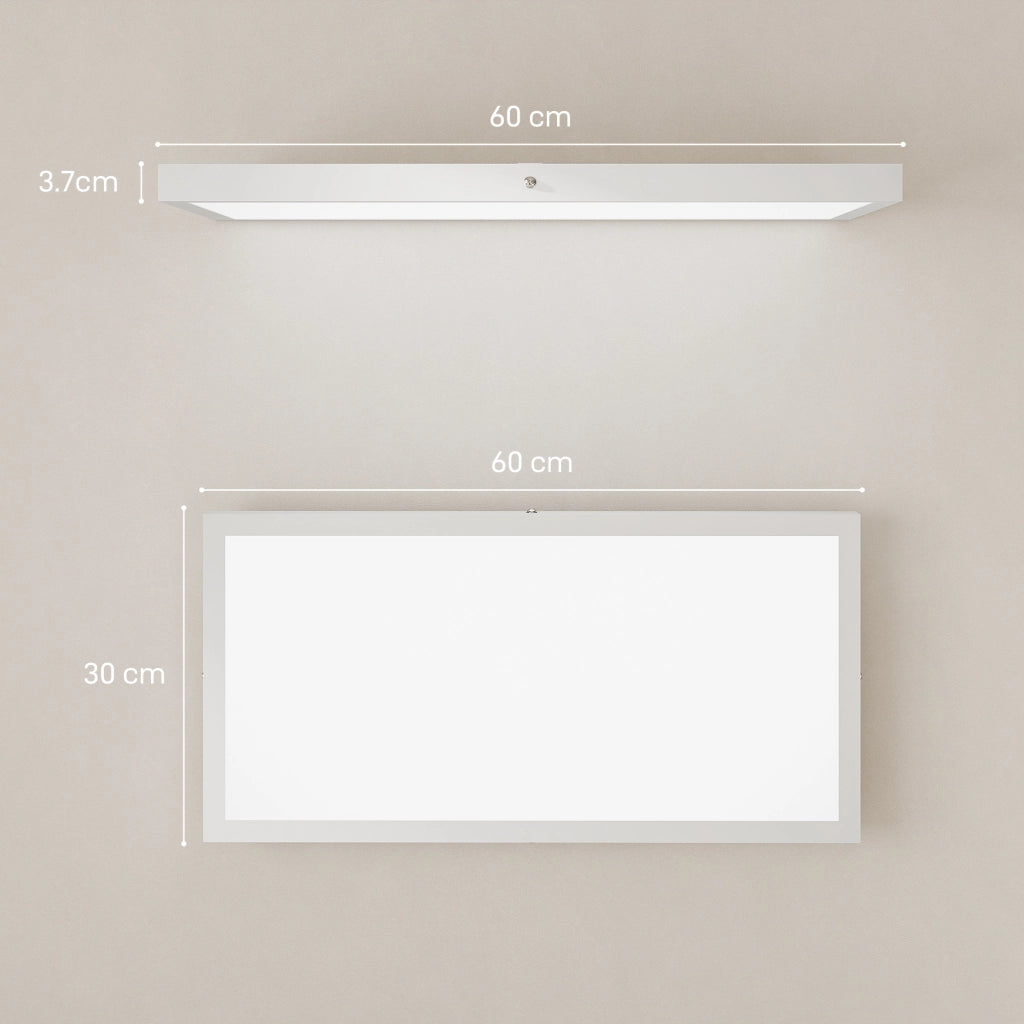 Plafoniera LED Sottile Regolabile ¨C zephmum ¨C Bianco 60x30x3.7 cm