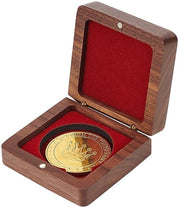 Cassetto in legno con chiusura a magnete - Copertura in velluto rosso scuro - 40 mm - Accessori creativi - Artigianato.