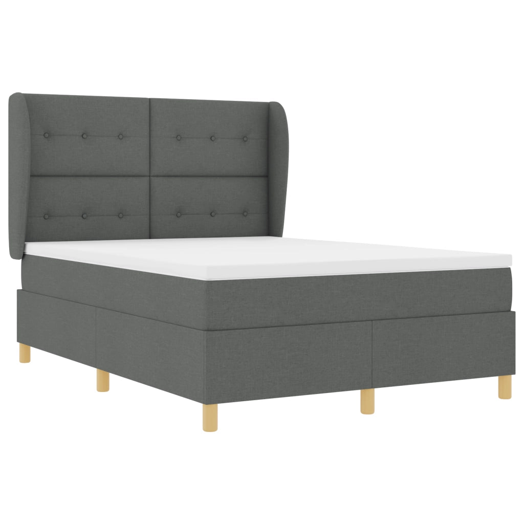 lettino con materasso  Grigio Scuro 140x200 cm Tessuto