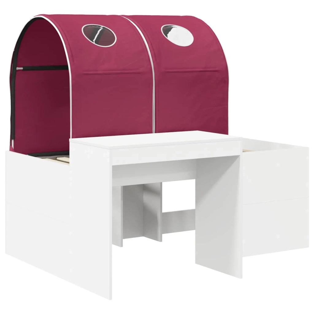 Letto con Tunnel 4 pcs Rovere Artigianale e Rosso