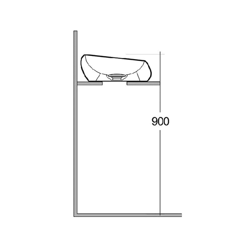 Lavabo da appoggio cloud ovale bianco alpino