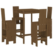Set Bar da Giardino 5 pz | Set Salotto da Giardino ambra in Legno Massello di Pino