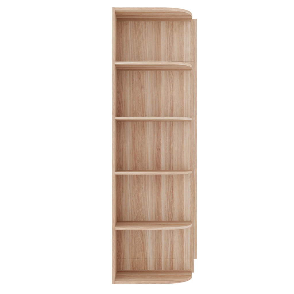 Armadio 2 ante 90x55x170 cm con ripiani e cassetti in MDF; metallo e compensato