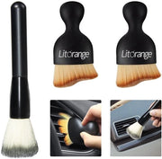 Set di spazzole per interno dell'auto a 3 pezzi, spazzola per interni con setole morbide, set di spazzole per dettagli per interi interni come volante, griglie di ventilazione, ecc.
