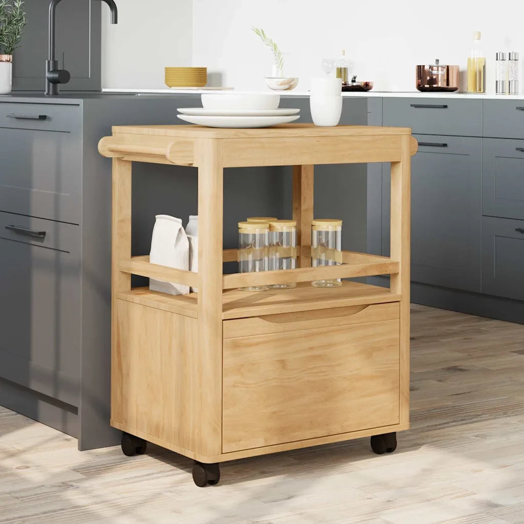 Carrello da Cucina FLORO Marrone cerato 72,5 x 45 x 80 cm