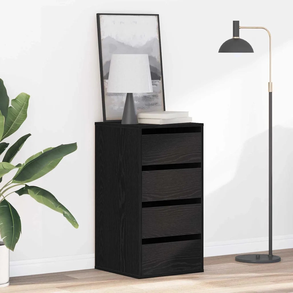 Mobile con Cassetti Nero 40 x 41 x 76 cm Legno multistrato CFW7167613