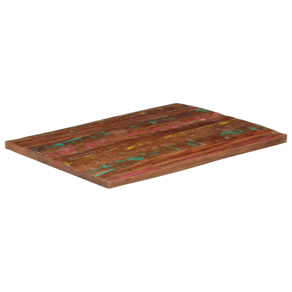 Piano Tavolo 100x80x3,8 cm Rettangolare in Massello di Recupero