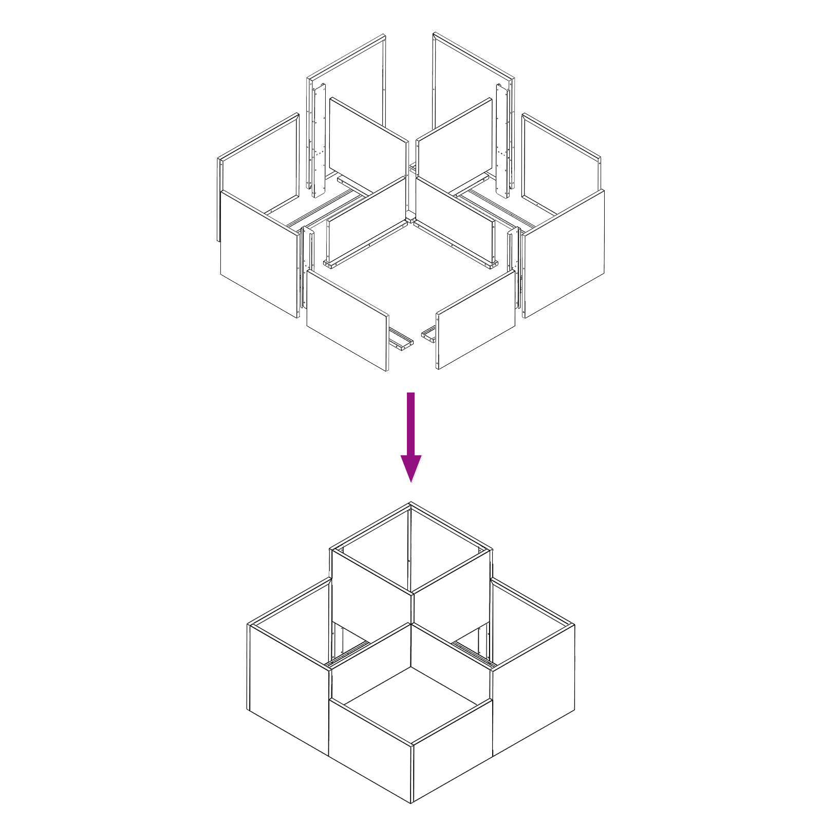 Fioriera da giardino  80x80x48 cm Verde oliva Acciaio