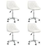 Sedie da Pranzo Girevoli 4 pz Bianche in Similpelle cod mxl 55528