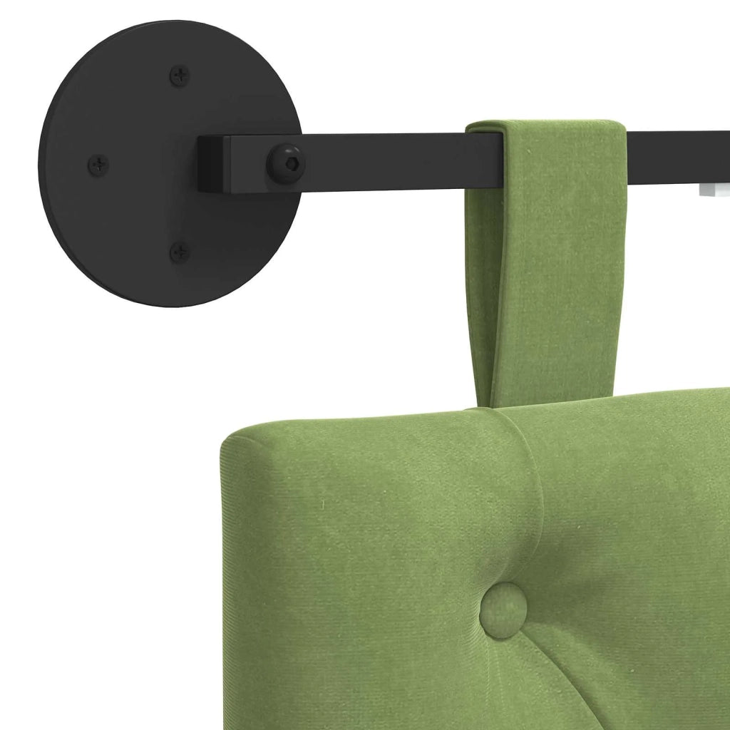 Testiera | Testata sospesa Con luce LED Verde chiaro Velluto