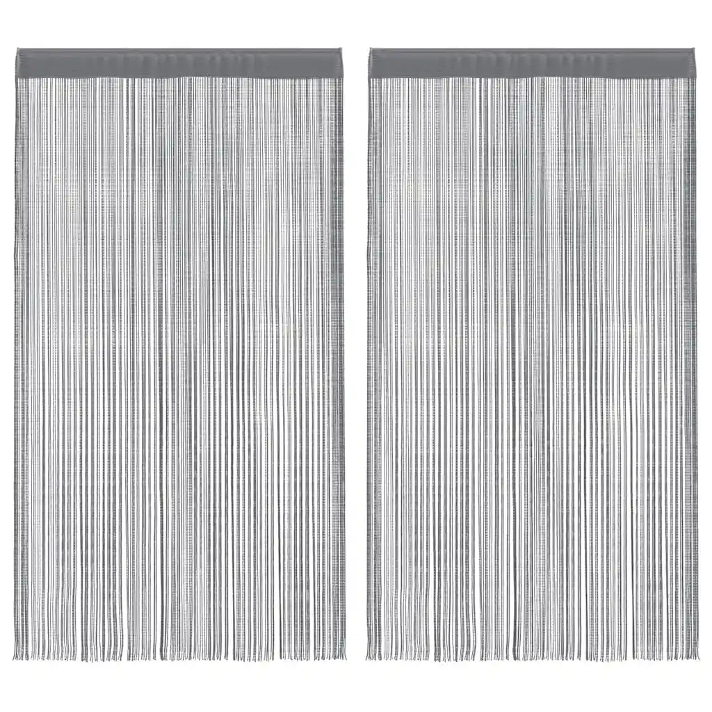 vidaXL Tende a Filo 2 pz Antracite 140x250 cm