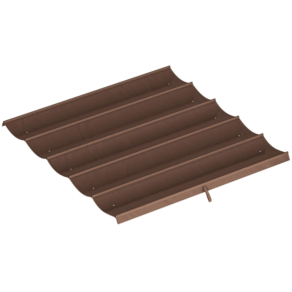 Telo per Pergola 250x255 cm con 10 Fori di Drenaggio in Poliestere Caffè