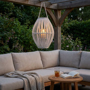 Lanterna in Vimini in Vimini Vetro cm 14 5x14 5x60 - SELE