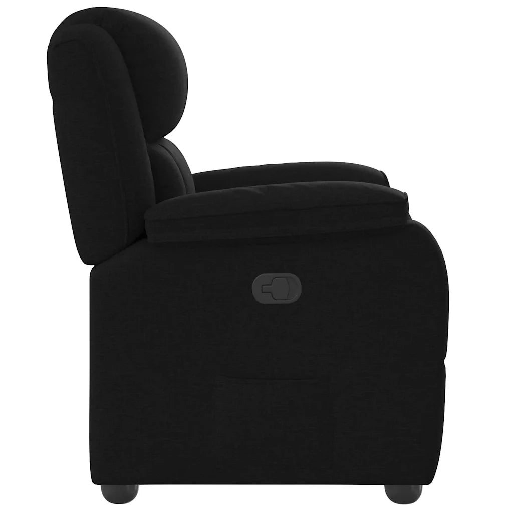 Poltrona Reclinabile in Tessuto Nero 4015702