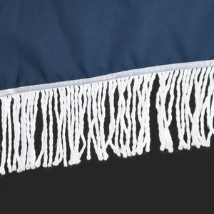 Ombrellone da Giardino Inclinabile Ø213x234 cm a 8 Stecche con Manovella Blu e Beige