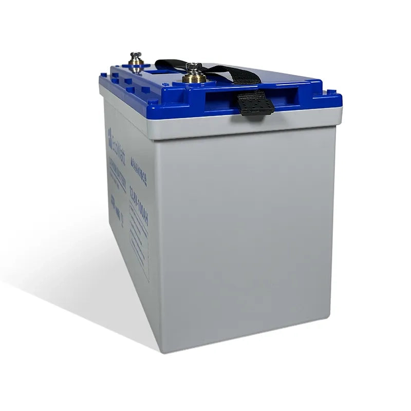 Batteria al Litio per Camper Fotovoltaico Ecowatt LED LiFePO4 12.8V 100Ah