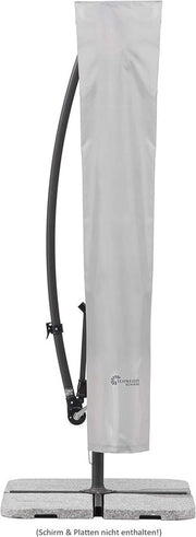 Copertura di protezione per ombrelloni rotondi fino a 300 cm di diametro - Argento grigio - Alta qualità - 3050 cm x 1450 cm x 3 cm