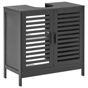 Armadietto per lavabo in bambù nero per la conservazione del bagno Minimalista