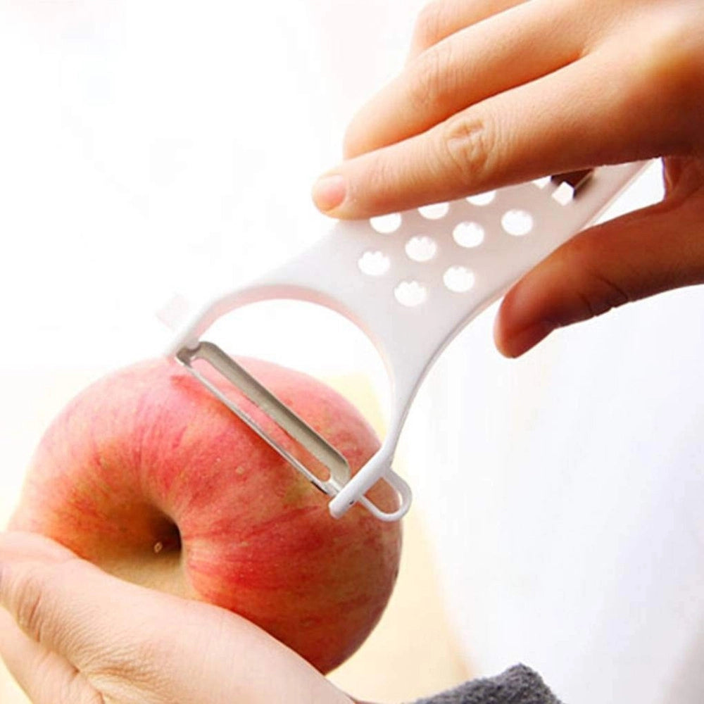 Trade Shop - Pelatutto Pela Tutto Multifunzione Peeler Affetta Pela Cucina Taglia Verdure -