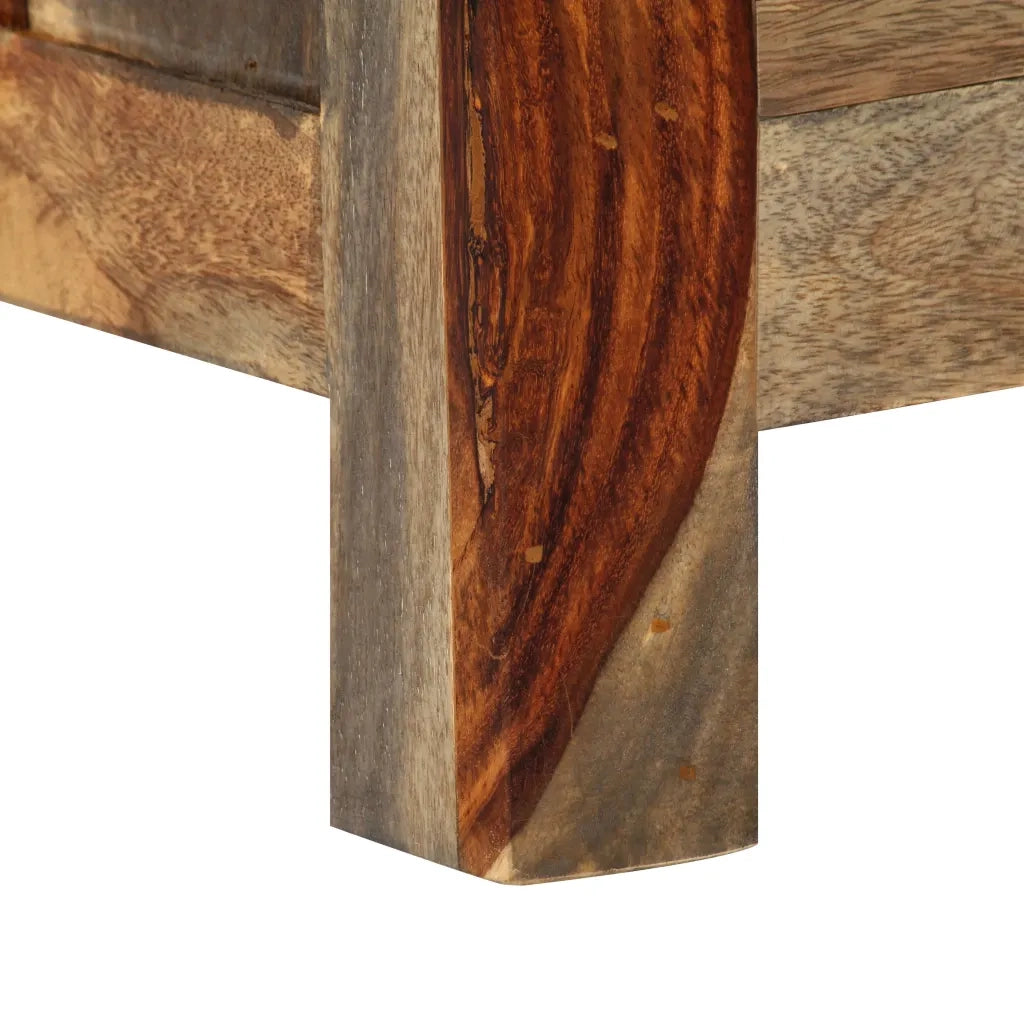 Credenza Grigia 100x30x50 cm in Legno Massello di Sheesham cod mxl 15561