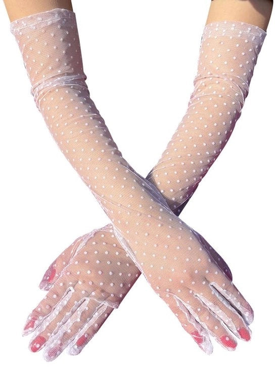 Manopole lunghe - Stile elegante - Manopole estive - Manopole da gala - Protezione solare - Unico modello - Comode e flessibili - Manopole estive