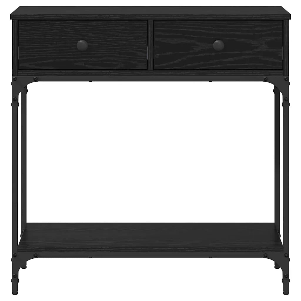 Tavolo consolle Rovere nero 75 x 34,5 x 75 cm Legno multistrato 871298