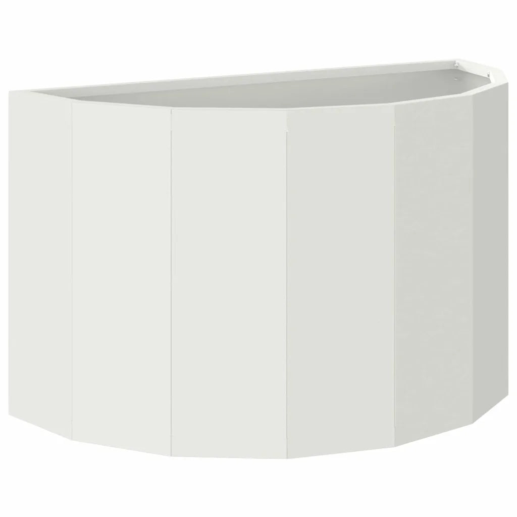 Fioriera | Cassetta per fiori | Vaso Bianco 60 x 30 x 35 cm Acciaio