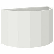 Fioriera | Cassetta per fiori | Vaso Bianco 60 x 30 x 35 cm Acciaio