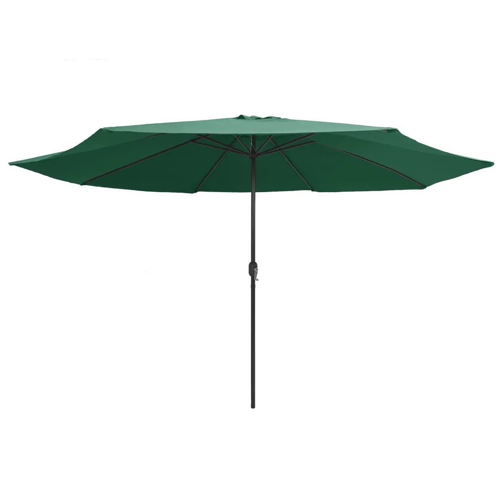 Ombrellone da Esterni con Palo in Metallo 400 cm Verde