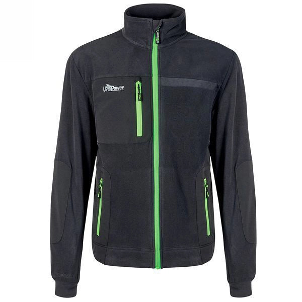 U-power FU225RL Venus Felpa in pile con zip Polartec Eco-Engineering 160 g-m² colore Grigio Verde
