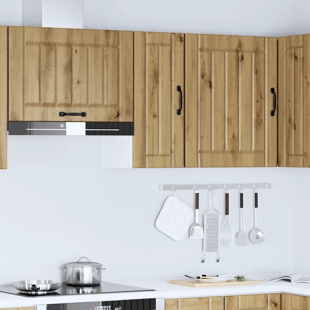 Pensile da Cucina Lucca Rovere Artigianale in Legno Multistrato 853786