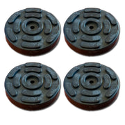 4 Pezzi Tamponi a Cuffia in Gomma Tondo 140x27mm Con Foro Centrale Per Ponte Sollevatore Ravaglioli OMCN