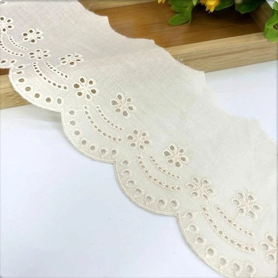 Banda decorativa in stoffa con bordo a maglia - 10 cm x 3 m, abbraccio.
