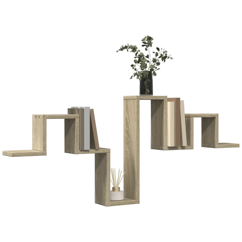Scaffale a Parete Rovere Sonoma 104,5x10x43cm Legno Multistrato