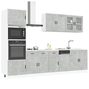 Set Mobili da Cucina 7 pz Kalmar Grigio Cemento in Truciolato 3314755