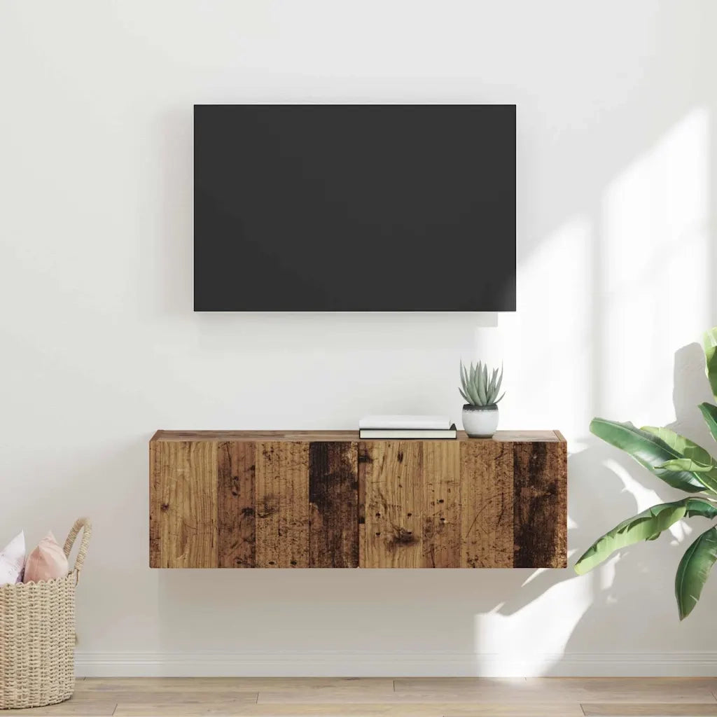 Mobile TV da parete Legno vecchio 98 x 31 x 29,5 cm 892245
