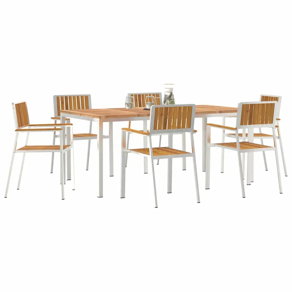Set da pranzo per esterni 7 pcs Legno di Acacia Massello 3334794