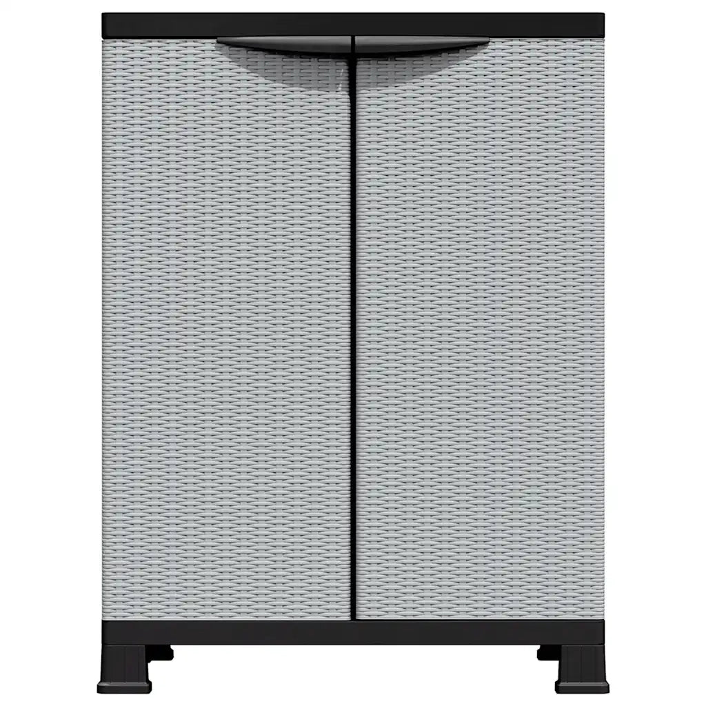 Armadietto in Plastica 68x39x92 cm Design Rattan 337898