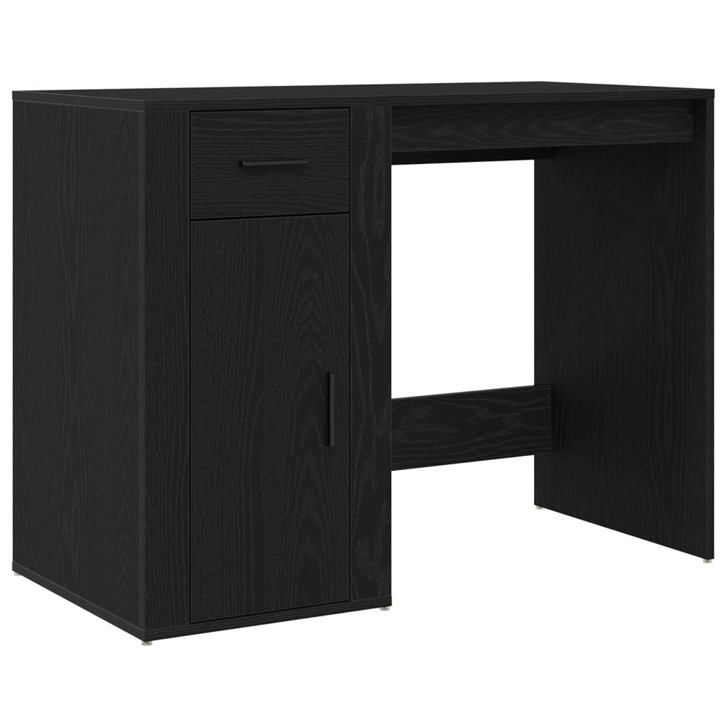 Scrivania  Nero Rovere 100x49x75 cm Legno ingegnerizzato