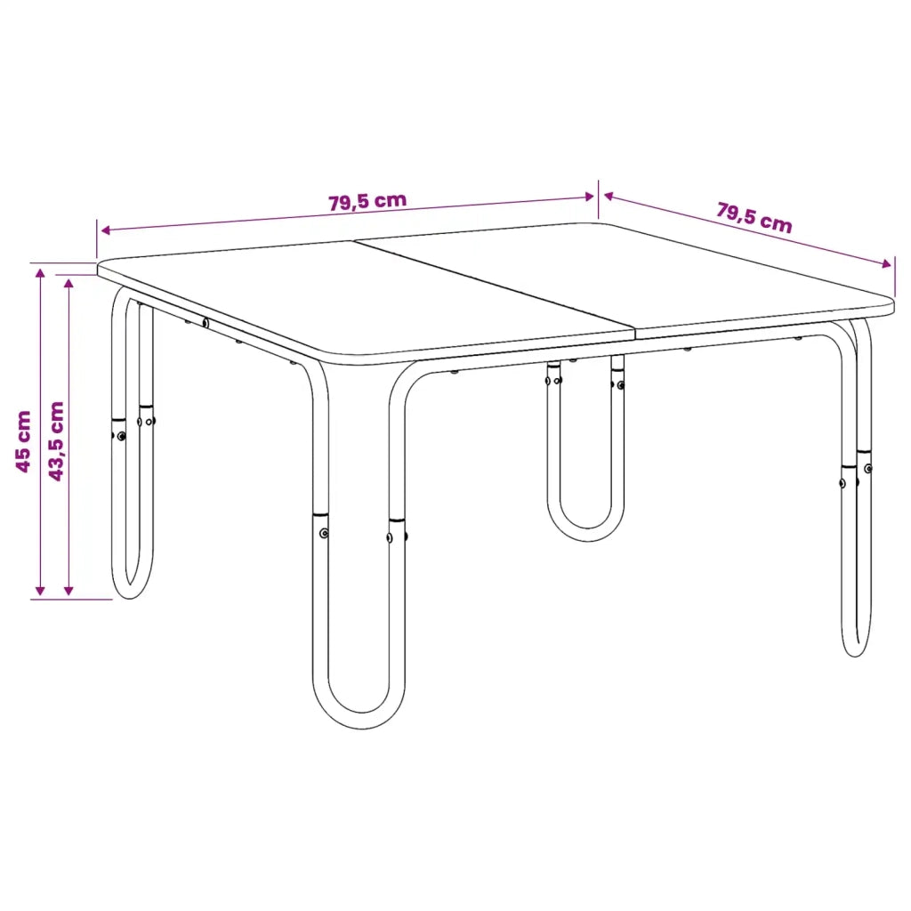 Tavolino da salotto Sonoma grigio 79,5 x 79,5 x 45 cm 8007734